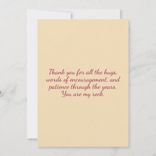 ヴィンテージの母の日のコラージュ カード (裏面)