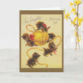 ヴィンテージの母の日の娘のカード カード (黄色い花)