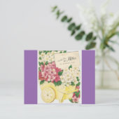 ヴィンテージの母の日の花のカート ポストカード (スタンド正面)