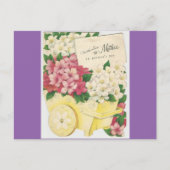 ヴィンテージの母の日の花のカート ポストカード (正面)