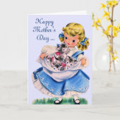 ヴィンテージの母の日カード カード (黄色い花)