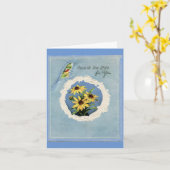 ヴィンテージの母の日グリーティングカード カード (黄色い花)