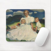 ヴィンテージの母の日、ママと子供たち マウスパッド (マウス)