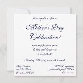 ヴィンテージの母の日、ママと子供たち 招待状 (裏面)