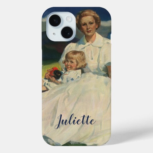 ヴィンテージの母の日、ママと子供たち Case-Mate iPhoneケース (裏面)