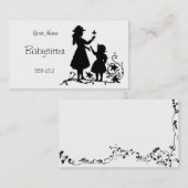 ヴィンテージの母子供のベビーシッターの名刺 名刺 (正面/裏面)