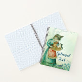 ヴィンテージの母猫と子猫 ノートブック (内部)