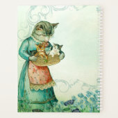 ヴィンテージの母猫と子猫 プランナー手帳 (裏面)