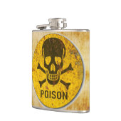 ヴィンテージの毒ラベルのフラスコ フラスク (左)