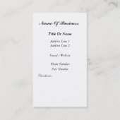 ヴィンテージの毛のクリームポスター名刺 名刺 (裏面)