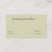 ヴィンテージの毛のブラシをかけること 名刺 (裏面)