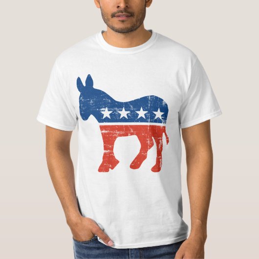 ヴィンテージの民主党のロゴ Tシャツ (正面)