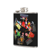 ヴィンテージの気違いの人のレトロのカクテルパーティーのバーマルティーニ フラスク (左)