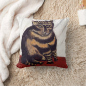 ヴィンテージの気難しい猫 クッション (ブランケット)