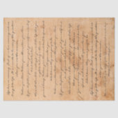 ヴィンテージの水によって汚される羊皮紙の文字の原稿の単語 薄葉紙 (正面)