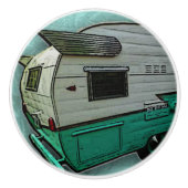 ヴィンテージの水のキャンピングカーの引出しのノブ セラミックノブ (正面)