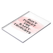 ヴィンテージの水の色は忘れ幸せな考えを行わない ノートブック (左側)