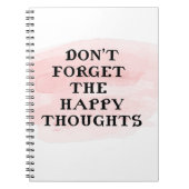 ヴィンテージの水の色は忘れ幸せな考えを行わない ノートブック (正面)