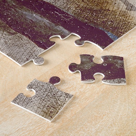 ヴィンテージの水の色は野生の西ロデオ女性のカーボーイで ジグソーパズル (側面)