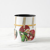 ヴィンテージの水の色サンタクロースとミセス・クロース マグカップ (中央)