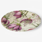 ヴィンテージの水の色Fritillaria meleagrisリリー ペーパープレート (アングル)