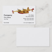 ヴィンテージの水上飛行機 名刺 (正面/裏面)