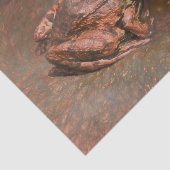 ヴィンテージの水中の岩に座るフクロウ 薄葉紙 (詳細)