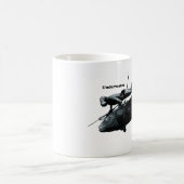 ヴィンテージの水中Freediving Spearfishingのダイバー コーヒーマグカップ (中央)