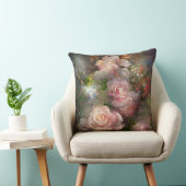 ヴィンテージの水彩テ絵を描ープの柔らかいピンクのバラ クッション (椅子)