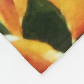 ヴィンテージの水彩パンシーガーデンで暖かい秋 フリースブランケット (角)