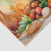 ヴィンテージの水彩感謝祭の秋の収穫 薄葉紙 (詳細)