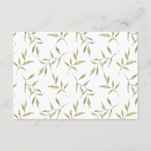 ヴィンテージの水彩樹結婚の願い井戸 エンクロージャーカード (裏面)