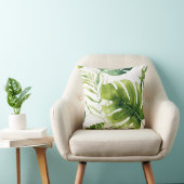 ヴィンテージの水彩画の熱帯葉 クッション (椅子)