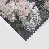 ヴィンテージの水彩画の白いバラのbabeisの呼吸 薄葉紙 (詳細)