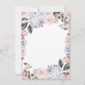 ヴィンテージの水彩画の花の金ゴールドの十字の写真の洗礼 サンキューカード (裏面)