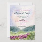 ヴィンテージの水彩画風景ウェディング招待状 招待状 (正面)