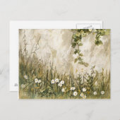 ヴィンテージの水彩画 ポストカード (正面/裏面)