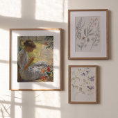 ヴィンテージの水彩花 ポスター