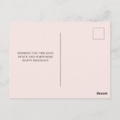 ヴィンテージの水彩鹿と。メリークリスマス ポストカード (裏面)