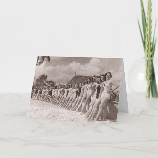 ヴィンテージの水着の挨拶状- 1780018.jpg カード (正面)