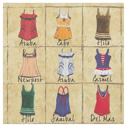 ヴィンテージの水着 ファブリック (クローズアップ)