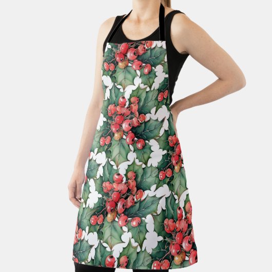 ヴィンテージの水色のホリー離れベリー エプロン (インサイチュ)