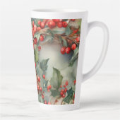 ヴィンテージの水色のホリー離れベリー カフェラテマグ (右)