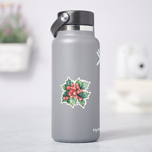 ヴィンテージの水色のホリー離れベリー シール (HydroFlask)