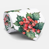 ヴィンテージの水色のホリー離れベリー ネクタイ (ロール)