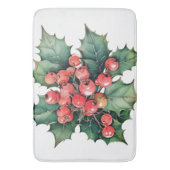 ヴィンテージの水色のホリー離れベリー バスマット (正面縦)