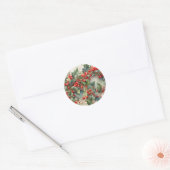 ヴィンテージの水色のホリー離れベリー ラウンドシール (封筒)