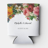 ヴィンテージの水色の花のバラ素朴結婚性 缶クーラー