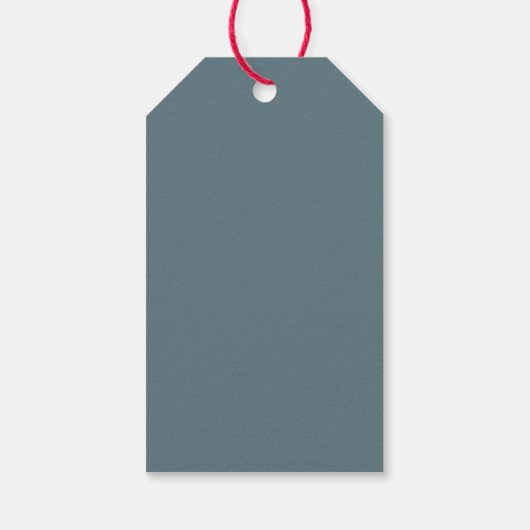 ヴィンテージの水色クリスマス動物 ギフトタグ (裏面)