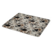 ヴィンテージの水色バラベージュ、ブラック、クリーム カッティングボード (角)